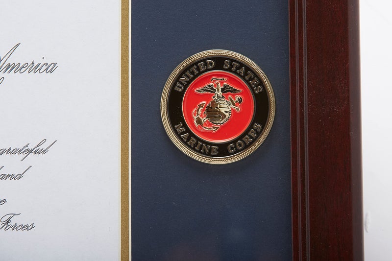 Allied Flag Allied Frame United States Marine Corps Presidential Memorial Certificate Frame with Medallion - 8 x 10 inch - Image 2